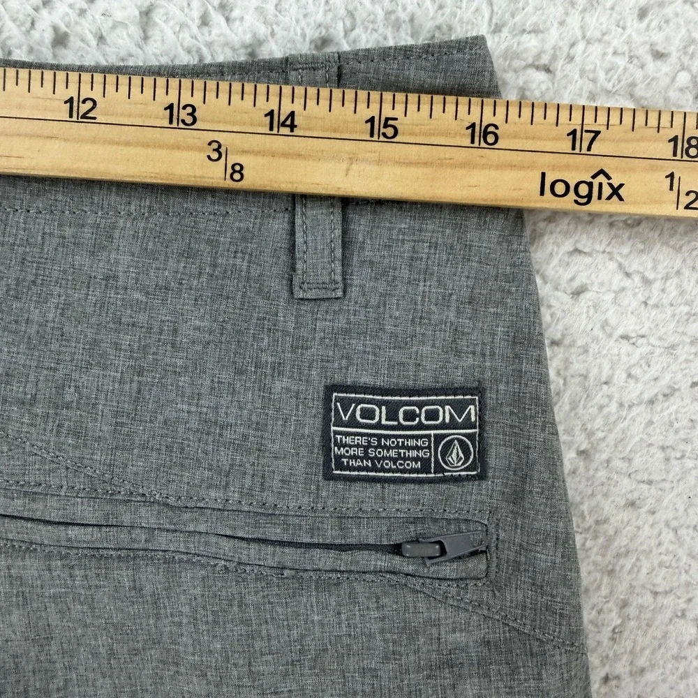 Volcom Shorts Mens 32 Gray Surf & Turf Chino 4-Way Stretch Quick Dry Hybrid